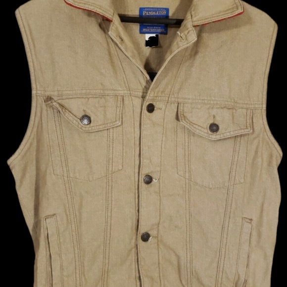 Pendleton Denim Vest - Picture 2 of 3